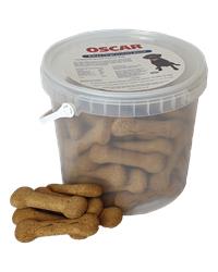 Bucket of tasty large crunchy biscuits 