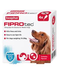 Fiprotec spot-on for medium dogs packaging - 4 Pipettes