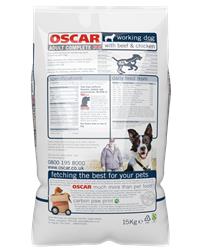 OSCAR Adult Working Dog Beef & Chicken Bag Back
