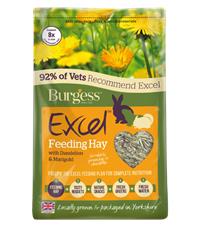 Burgess excel feeding hay dandelion & marigold