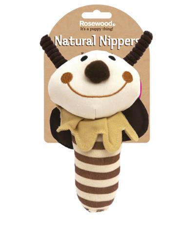Natural nippers shake and rattle dog toy