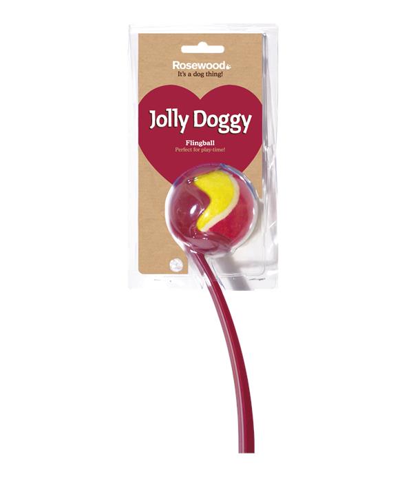 Jolly doggy fling ball launcher dog toy in packet