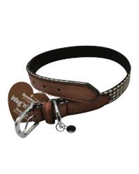 Houndstooth dog collar 