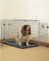 2 door fold flat dog den for medium dogs