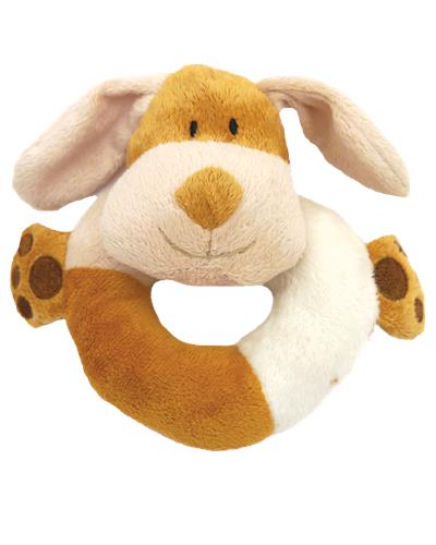 Natural nippers cuddle plush ring dog toy  