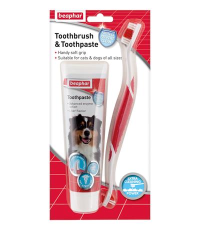 Beaphar toothbrush & toothpaste kit