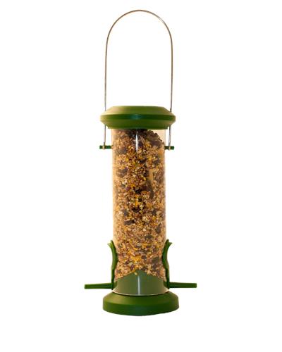 Premium seed feeder filled with seeds
