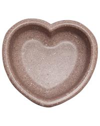 Heart shaped eco feeding bowl top down