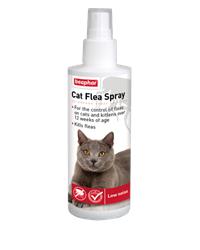 Bottle of beaphar cat flea spray