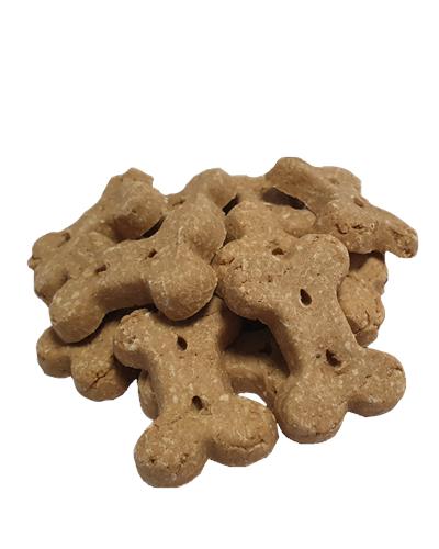 Baked chicken liver bone shaped dog biscuits