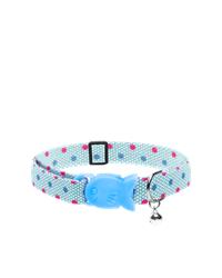 Dotty print safety collar for cats blue