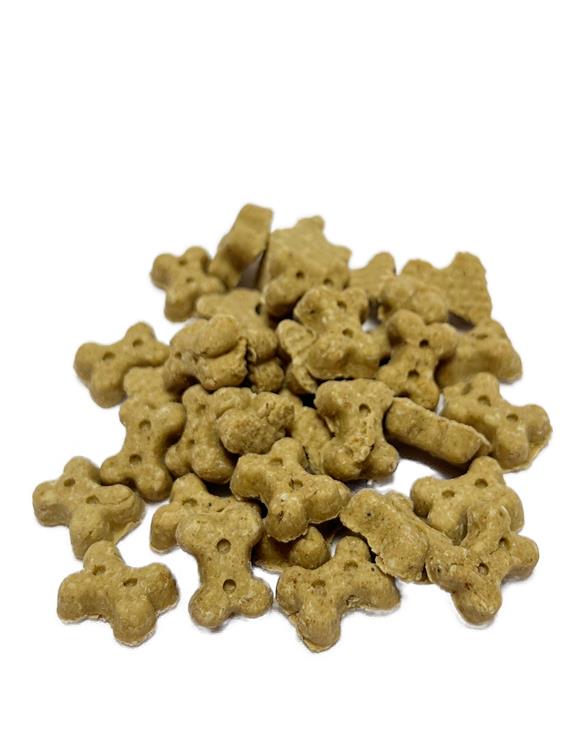 Baked salmon bone shaped dog biscuits	