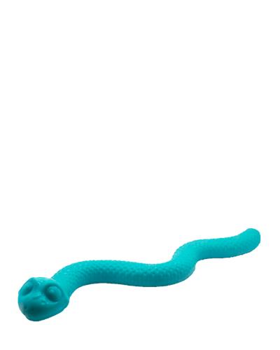 Large interactive snake dog toy in blue