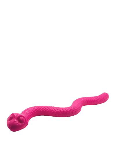 Large interactive snake dog toy in pink