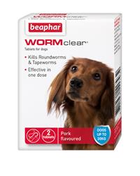 Beaphar wormclear dogs up to 20kg 
