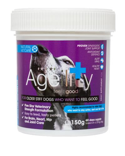 Tub of ageility supplement for senior dogs 150g