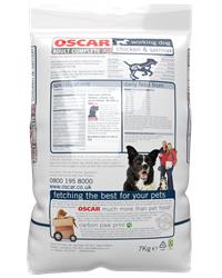 OSCAR Adult Working Dog Chicken & Salmon Bag Back