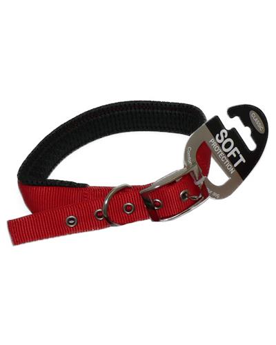 Red classic soft protection collar for dogs