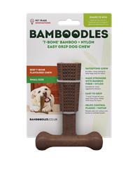 Bamboodles t bone chew beef small front