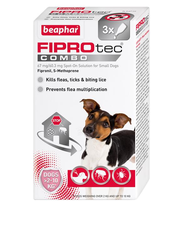 Fiprotec combo for small dogs - box of 3 pipettes