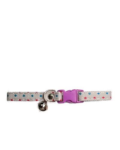 Dotty print safety collar for cats grey