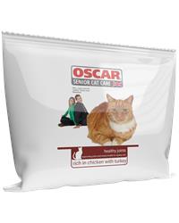 400g Bag of senior care cat food rich in chicken with turkey
