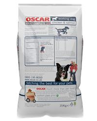 OSCAR Adult Working Dog Chicken & Salmon Bag Back