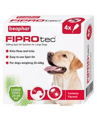 Fiprotec spot-on for large dogs packaging - 4 Pipettes